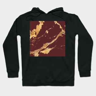 golden marble effect pattern Hoodie